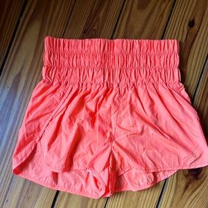 Free People The Way Home Shorts - Neon Orange Medium
